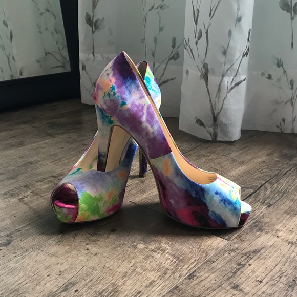 NEW Multi Color Guess Peep Toe - Picture 6 of 8